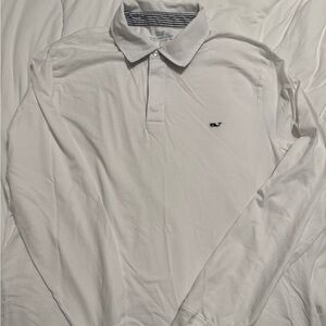 Vineyard Vines White Long Sleeve Polo Shirt